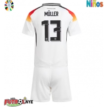 Camiseta Alemania Thomas Muller #13 Primera Equipación para niños Eurocopa 2024 manga corta (+ pantalones cortos)